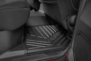 Toyota Tundra Floor Mats - Front + Rear - Rough Country - Flex-Fit - '22-'25